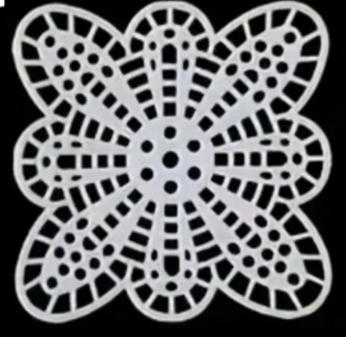 Rete plastica forma fiore per borse 8,5 cm