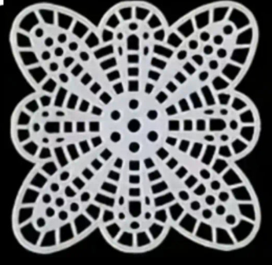 Rete plastica forma fiore per borse 8,5 cm