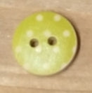 Bottoni plastica finto legno a pois 15 mm vari colori