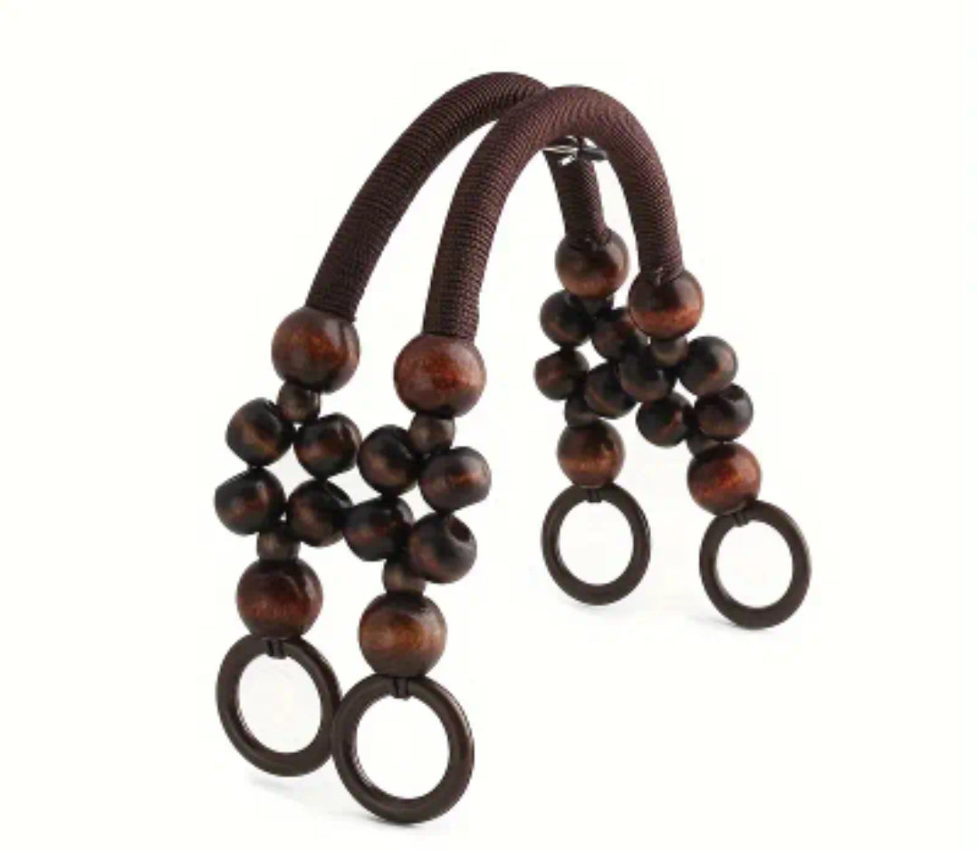 Manici in legno con sfere 48 cm 2 pezzi