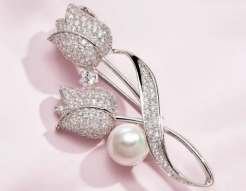 Spilla tulipano 5,3x2,8 cm