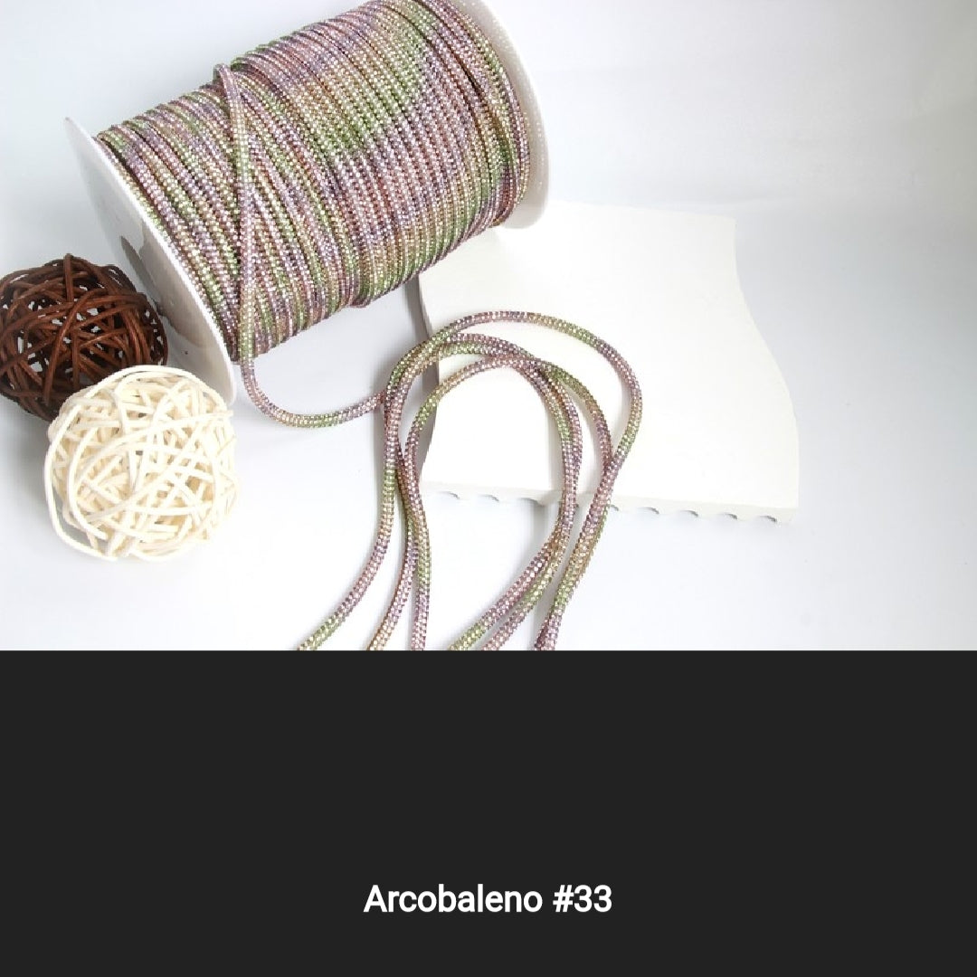 Cordino strass 4 mm a metraggio prezzo per 1 metro