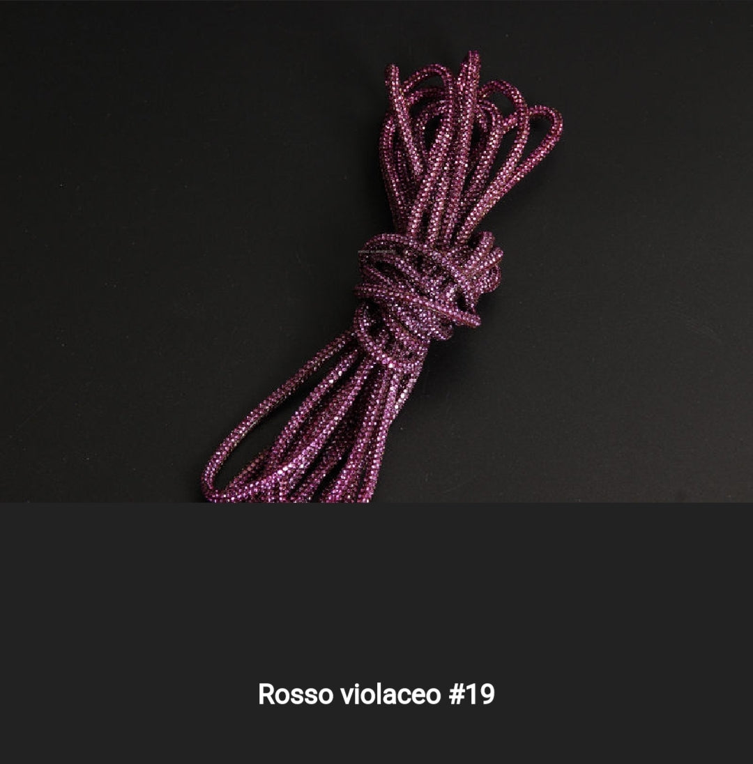 Cordino strass 4 mm a metraggio prezzo per 1 metro