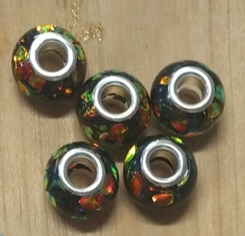 Perline foro grande vari colori 14 mm