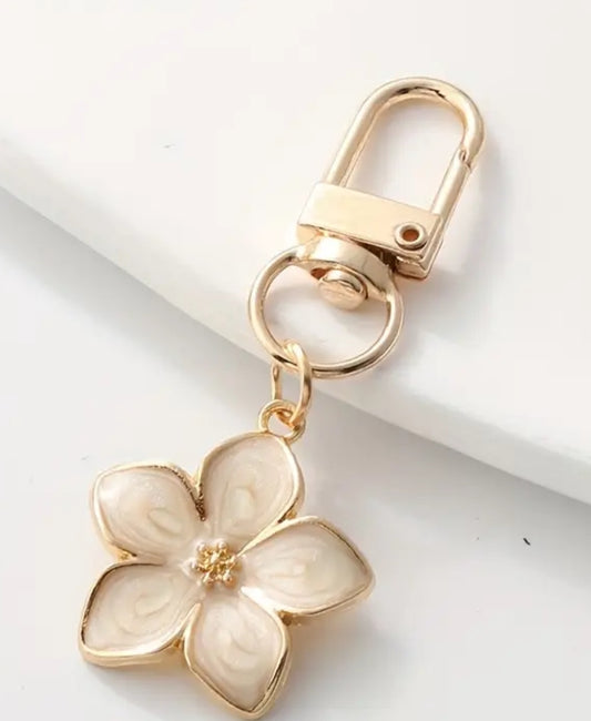 Portachiavi con fiore 24x62 mm