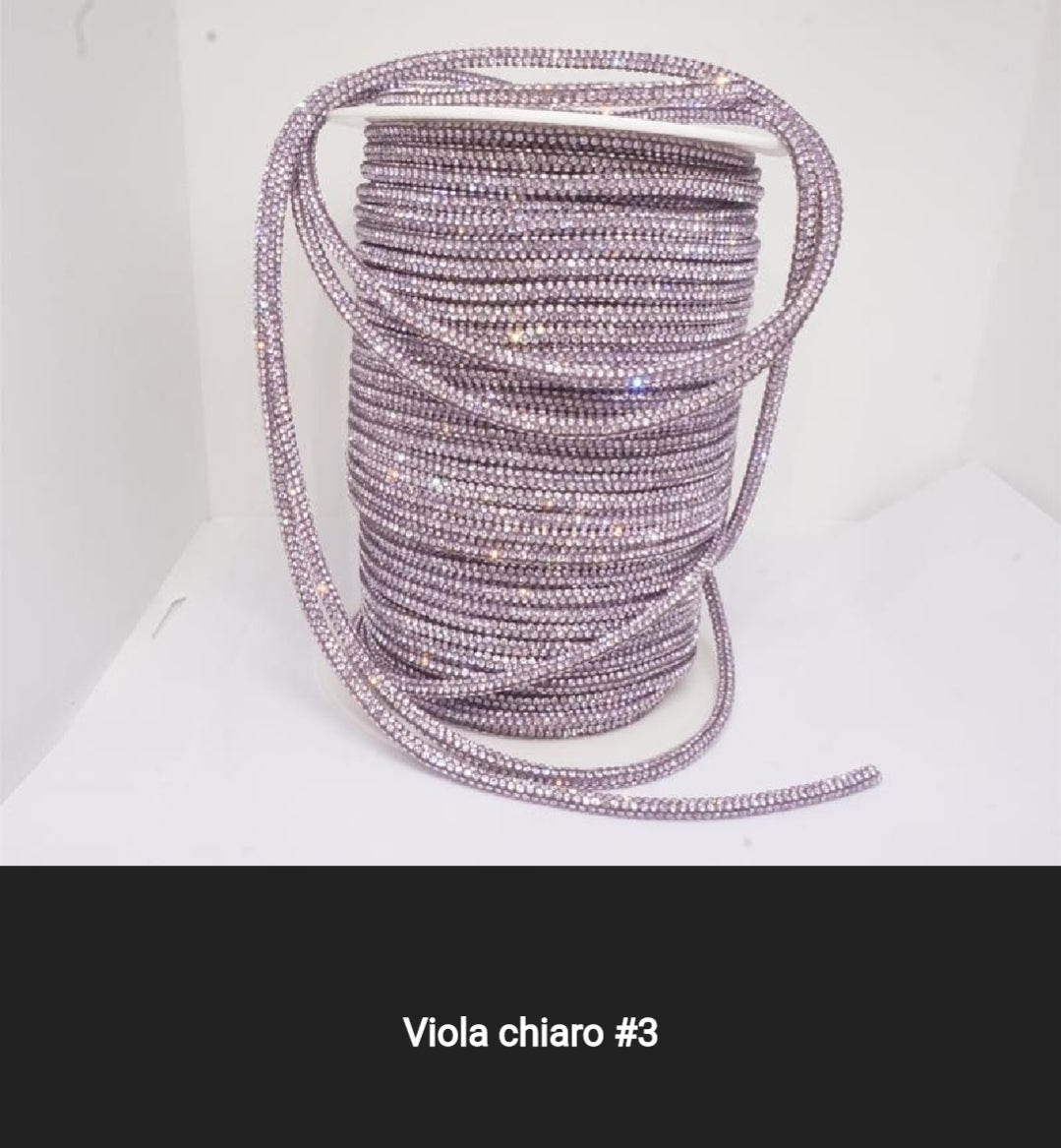 Cordino strass 4 mm a metraggio prezzo per 1 metro