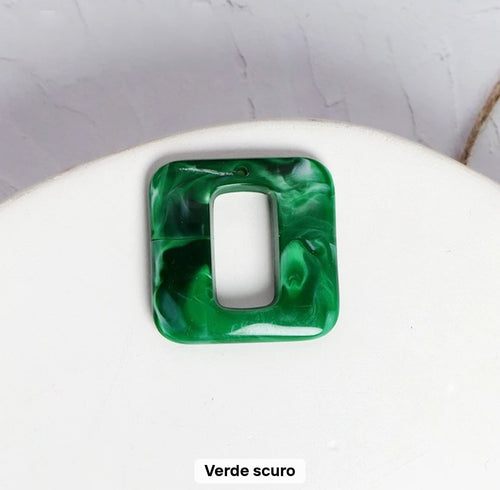 Quadrata / Verde trasparente
