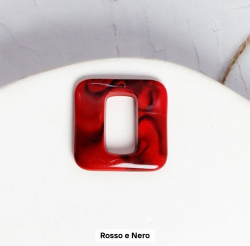 Quadrata / Maculato Rosso nero