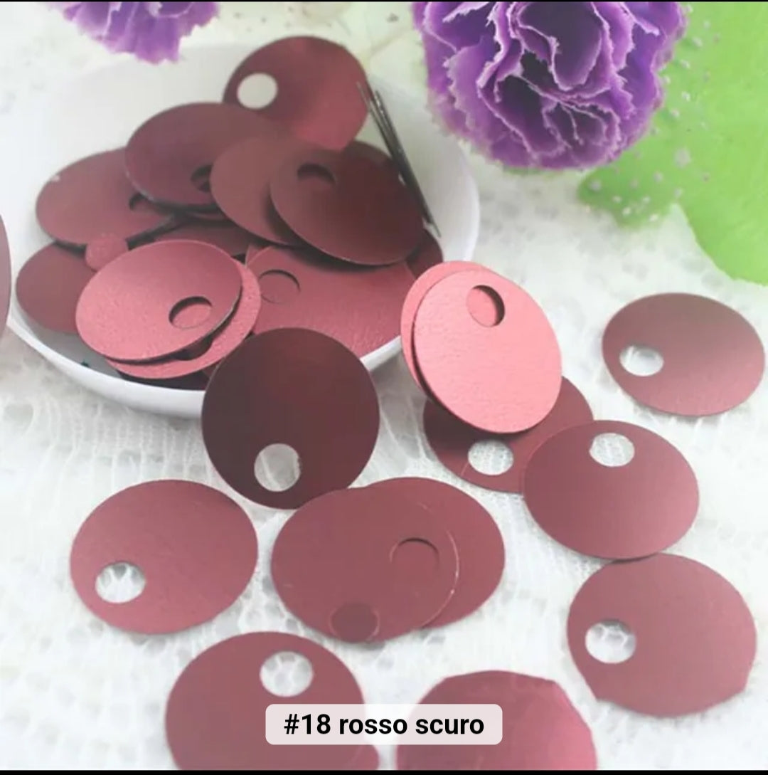 Paillettes grandi 20 cm foro mm 20 gr