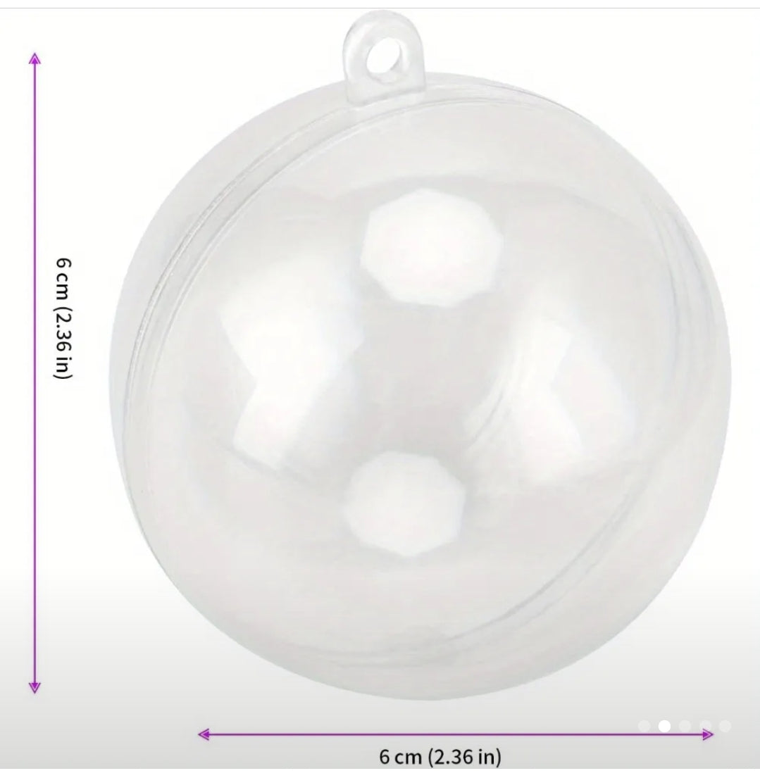 Palline plastica trasparenti diverse misure