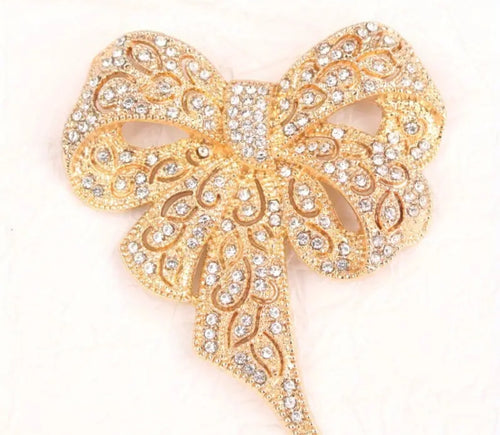 Spilla fiocco broche 6,8x6,2 cm