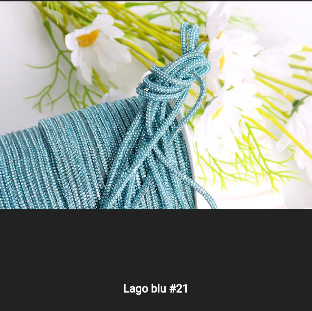 Cordino strass 4 mm a metraggio prezzo per 1 metro