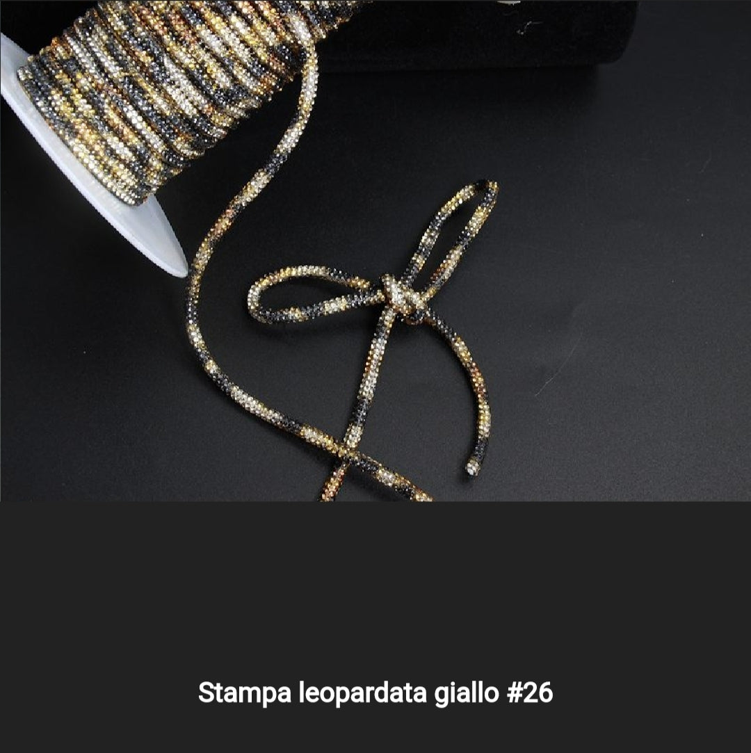 Cordino strass 4 mm a metraggio prezzo per 1 metro