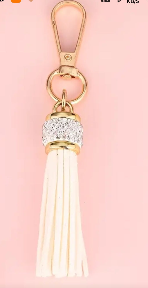 Portachiavi nappina con brillantini 11 cm
