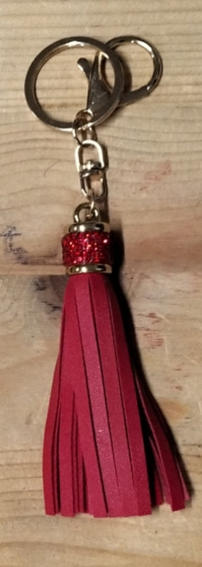 Portachiavi nappina con brillantini 11 cm