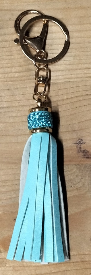 Portachiavi nappina con brillantini 11 cm