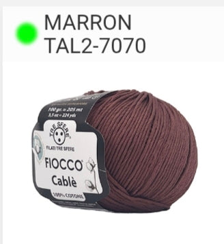 COTONE FIOCCO CABLE 100% COTONE