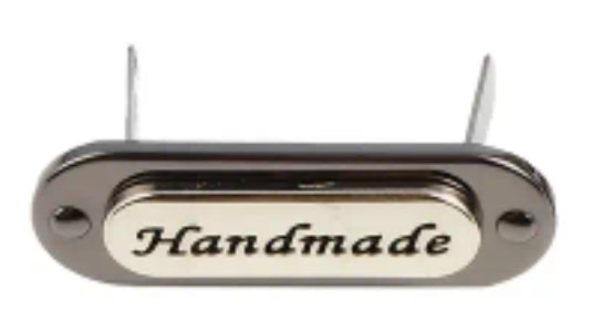 Etichette handmade metallo ad incastro 35x12 mm