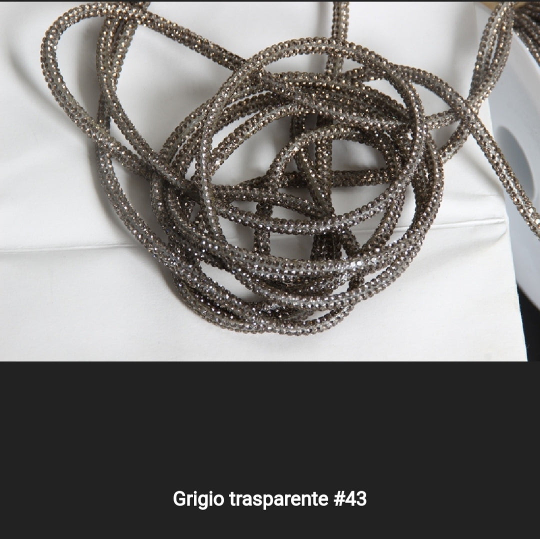 Cordino strass 4 mm a metraggio prezzo per 1 metro