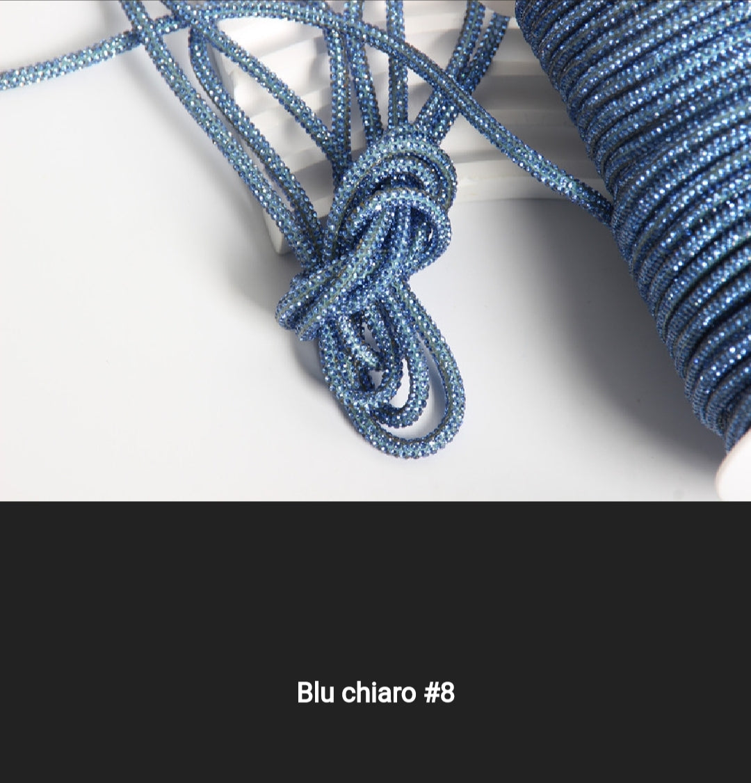 Cordino strass 4 mm a metraggio prezzo per 1 metro